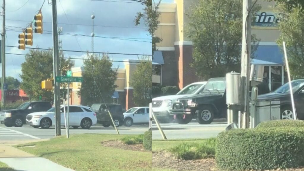 North Carolina Jeep Driver Backs Into One Car, Then Accelerates Into Another Before Driving Away: ‘What Is Wrong With People?’ Cars stopped at a red light on a street