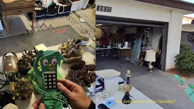Early Yard Sale Arrival Has Angry Nevada Granny Jacking Up Price on Gumby Phone