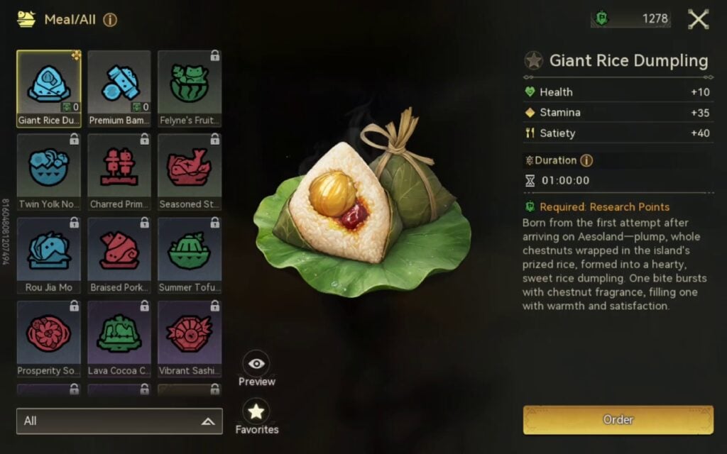 Monster Hunter Outlanders Canteen Recipes