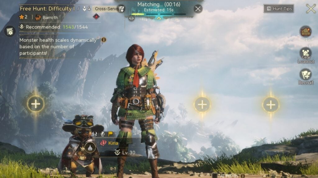 Monster Hunter Outlanders Co-op Menu
