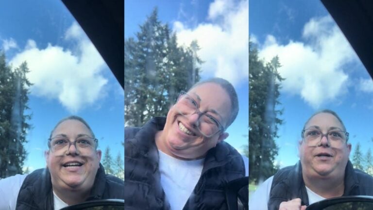 Washington Driver Says Karen Confronted Her Over Blocking a School Bus That Wasn’t There: ‘She Must’ve Been Hallucinating’ Woman talking through car window.