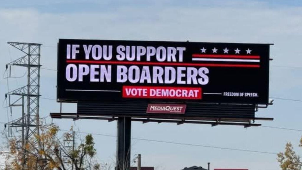 ‘Imagine Living in Iowa and Caring About the Mexican Border’: Anti-Democrat Billboard Mocked After Using ‘Boarders’ Instead of ‘Borders’ Anti-Democrat Political Billboard in Iowa